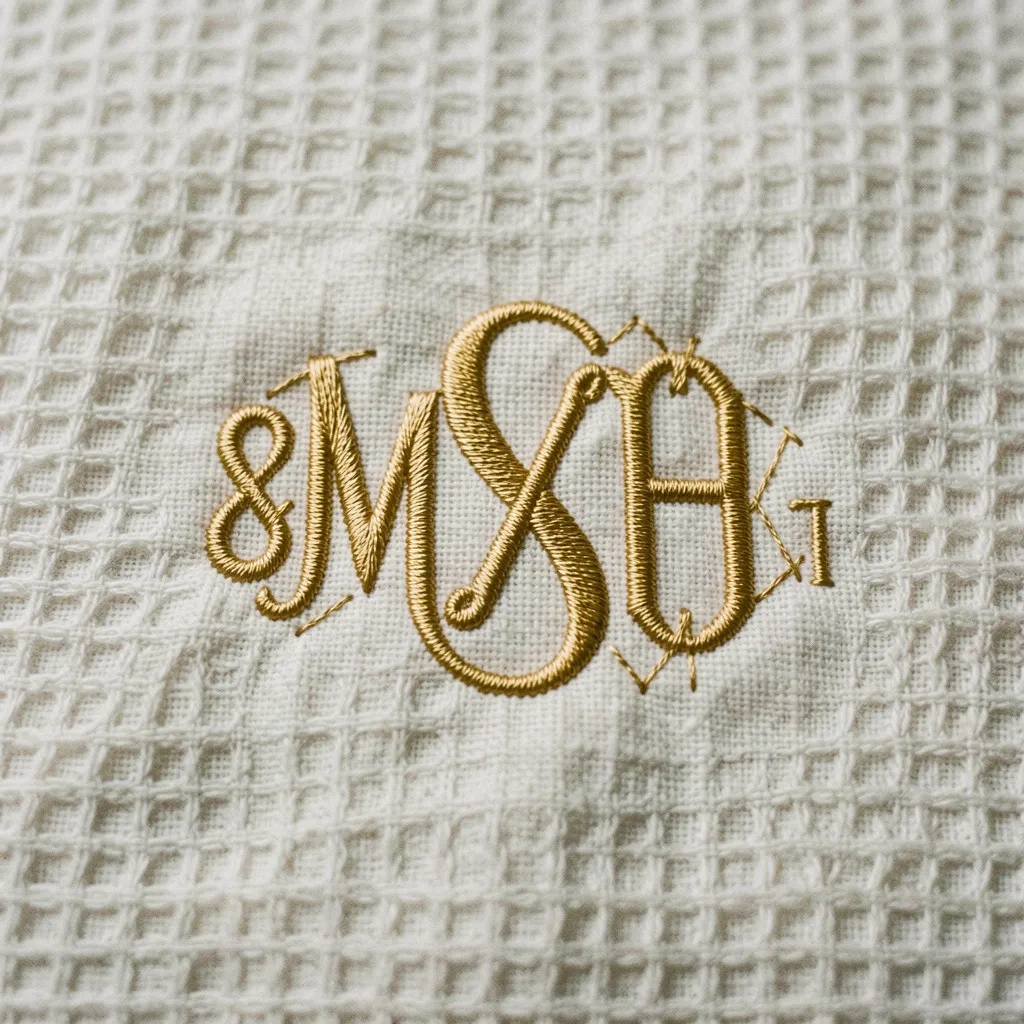 Traditional monogram lettering examples