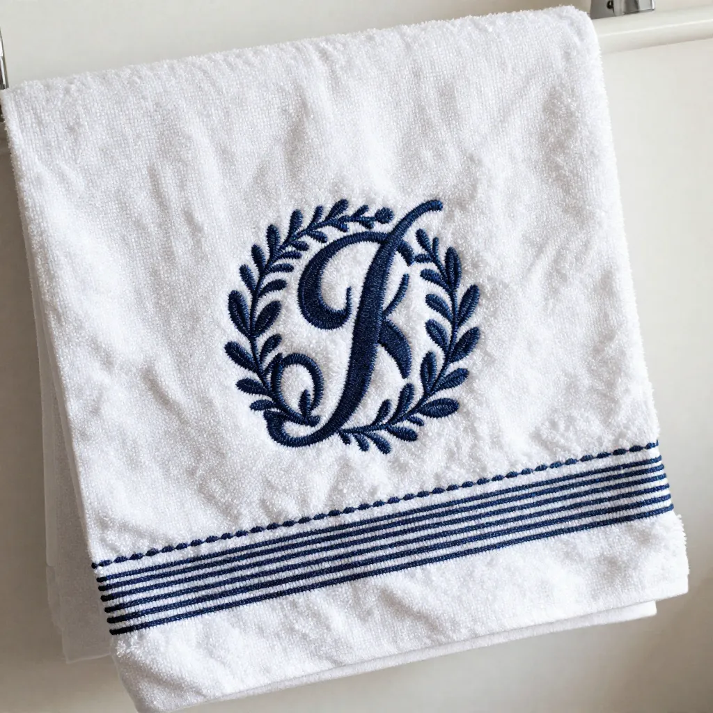 Custom bed linens with embroidery